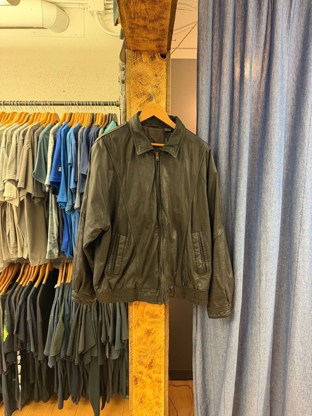 Vintage black leather jacket